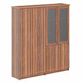 Шкаф высокий 2-х секционный гардероб с комбинированным RHC 180.6 орех даллас 1808*466*2023 Raut | Защита-Офис - интернет-магазин сейфов, кресел, металлической 