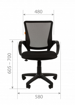 Кресло компьютерное Chairman 969, оранжевый | Защита-Офис - интернет-магазин сейфов, кресел, металлической и офисной мебели в Казани и Йошкар-Оле